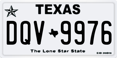 TX license plate DQV9976