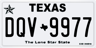TX license plate DQV9977