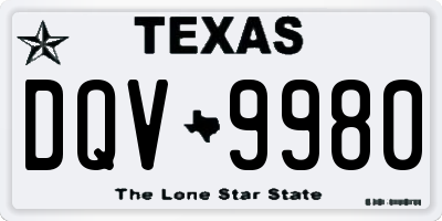 TX license plate DQV9980
