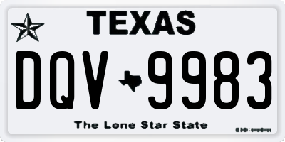 TX license plate DQV9983
