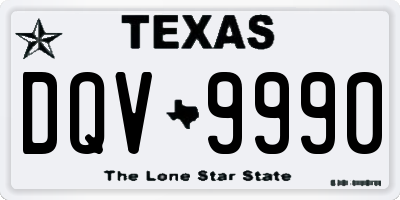 TX license plate DQV9990
