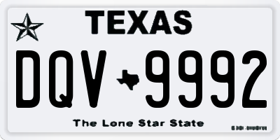 TX license plate DQV9992