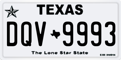 TX license plate DQV9993