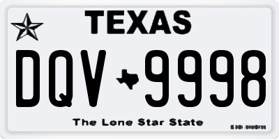 TX license plate DQV9998