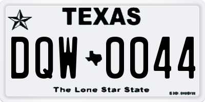 TX license plate DQW0044