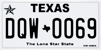 TX license plate DQW0069