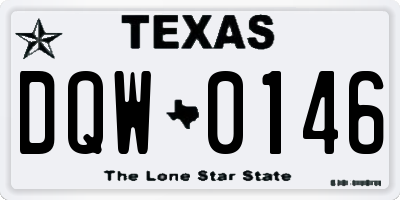 TX license plate DQW0146