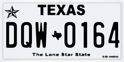 TX license plate DQW0164