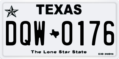 TX license plate DQW0176