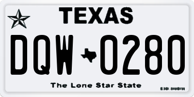 TX license plate DQW0280