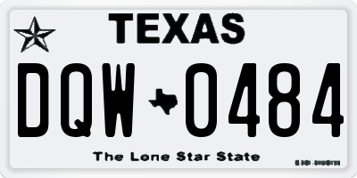 TX license plate DQW0484