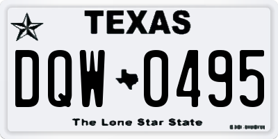 TX license plate DQW0495