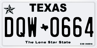 TX license plate DQW0664