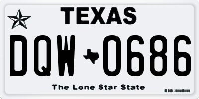 TX license plate DQW0686