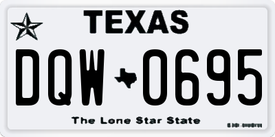 TX license plate DQW0695