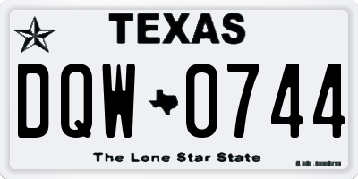 TX license plate DQW0744