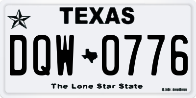 TX license plate DQW0776