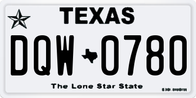 TX license plate DQW0780