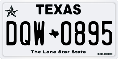 TX license plate DQW0895