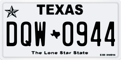 TX license plate DQW0944