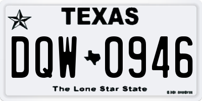 TX license plate DQW0946