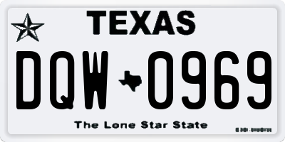 TX license plate DQW0969
