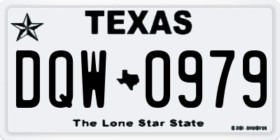 TX license plate DQW0979