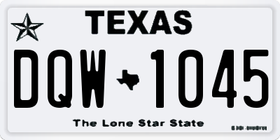 TX license plate DQW1045