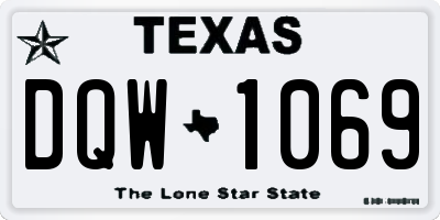 TX license plate DQW1069
