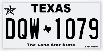 TX license plate DQW1079