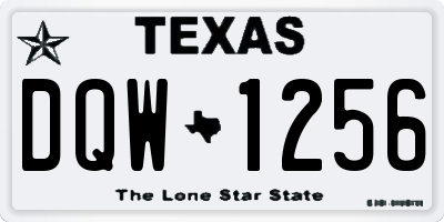 TX license plate DQW1256