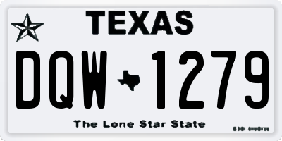 TX license plate DQW1279