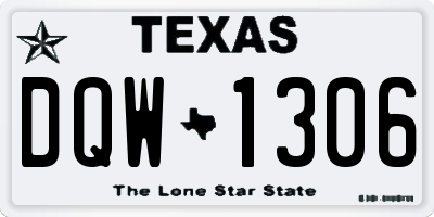 TX license plate DQW1306