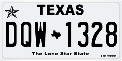 TX license plate DQW1328