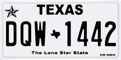 TX license plate DQW1442
