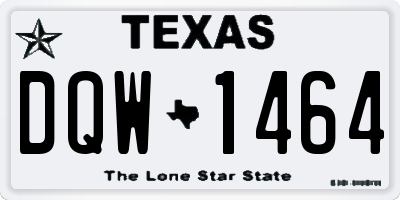 TX license plate DQW1464