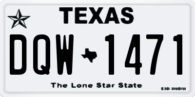 TX license plate DQW1471