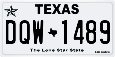 TX license plate DQW1489
