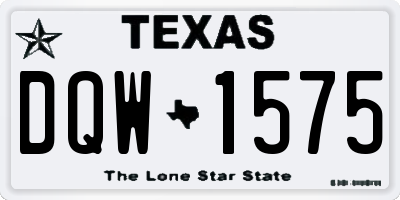 TX license plate DQW1575