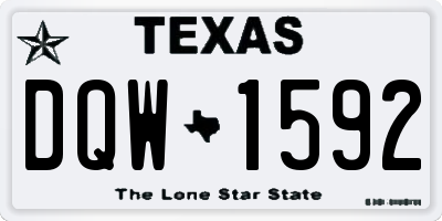 TX license plate DQW1592