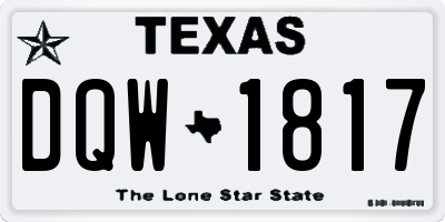 TX license plate DQW1817