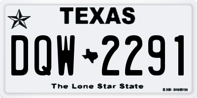 TX license plate DQW2291