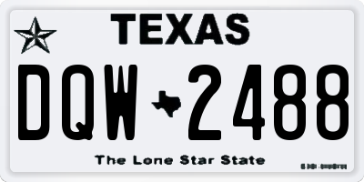 TX license plate DQW2488