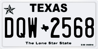 TX license plate DQW2568