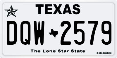 TX license plate DQW2579