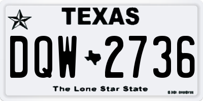 TX license plate DQW2736