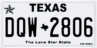 TX license plate DQW2806
