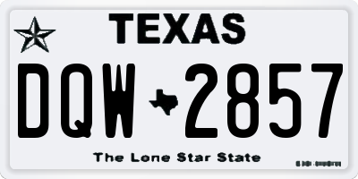 TX license plate DQW2857