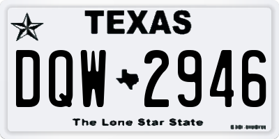 TX license plate DQW2946