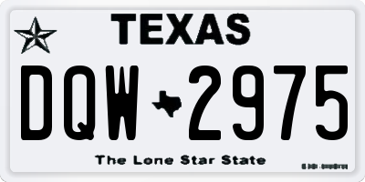 TX license plate DQW2975